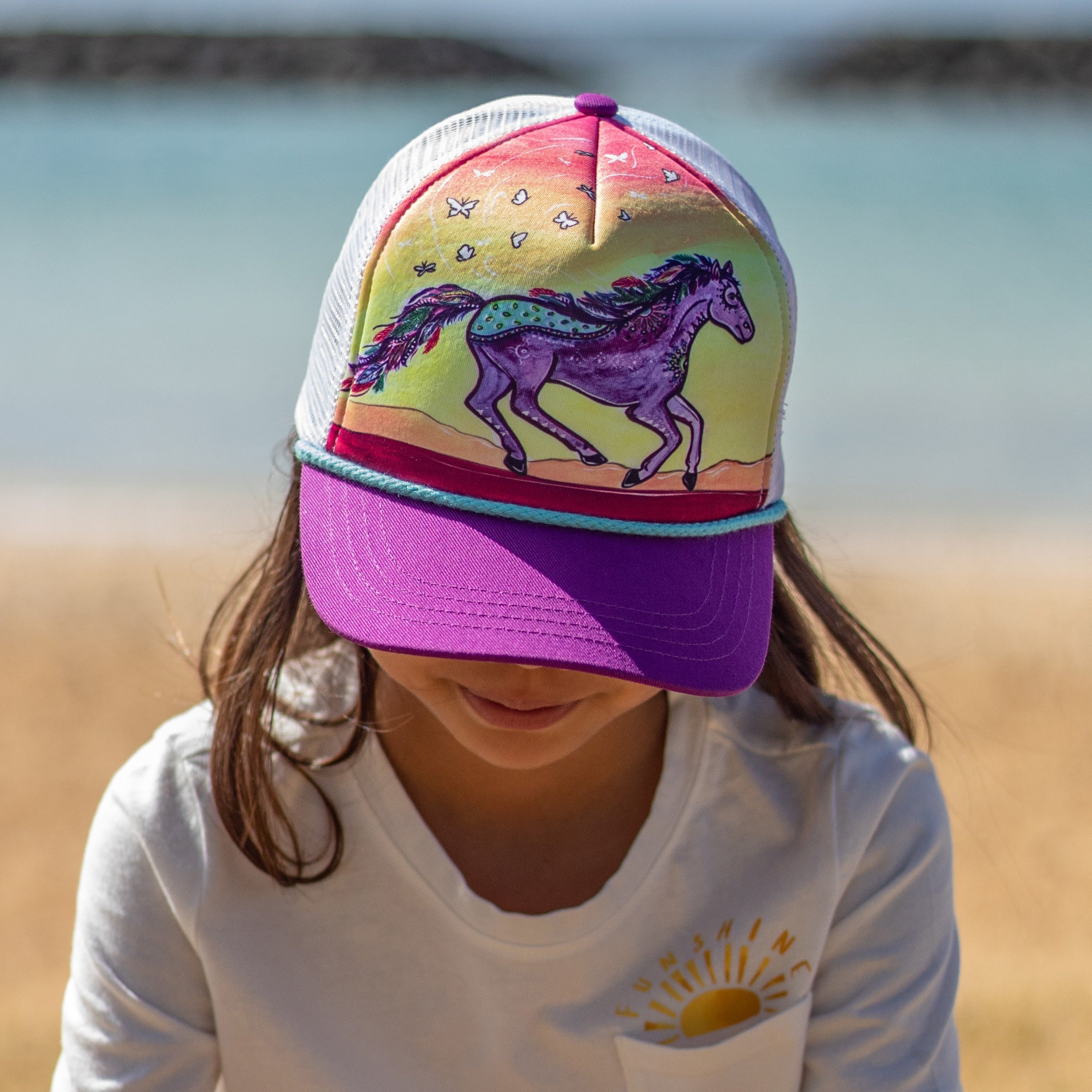Kids' Horse Feather Cooling Trucker